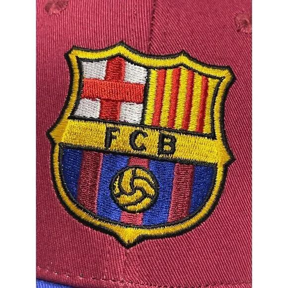 NEW! Barcelona FC Red Blue Football Soccer Snap Back Hat Men's Fan Ink - Picture 4 of 4